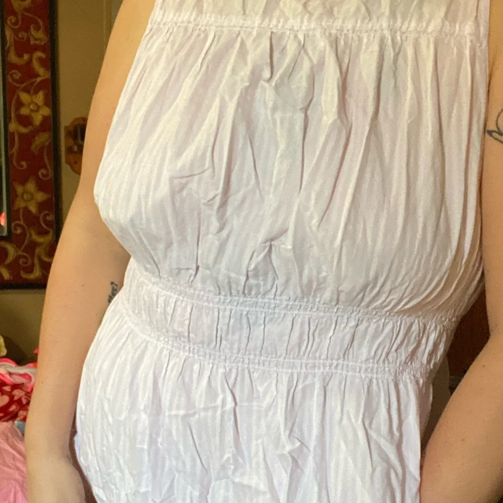 A new day cotton lavender and white stripe sleeveless maxi dress - Picture 3 of 4